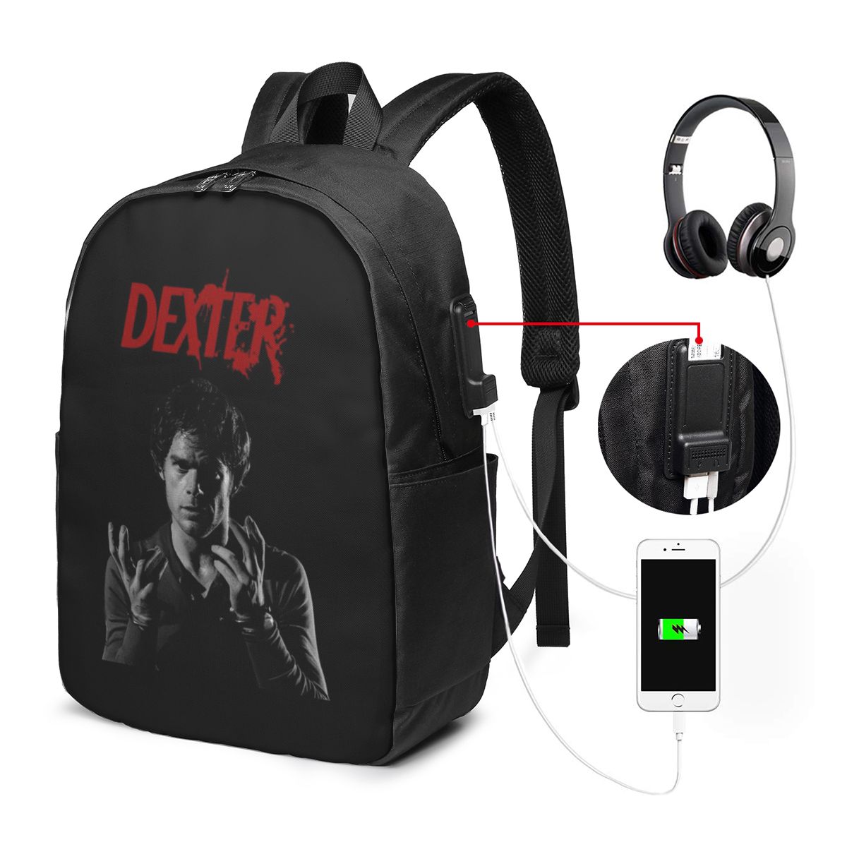 Backpacks - กระเป๋าเป้เดินทางเด็กซ์เตอร์ มอร์แกน กระเป๋าใส่โน๊ตบุ๊ค กระเป๋าคอมพิวเตอร์ กระเป๋านักเรียน กระเป๋าสะพายแล็ปท็อปสำหรับผู้ชายผู้หญิง