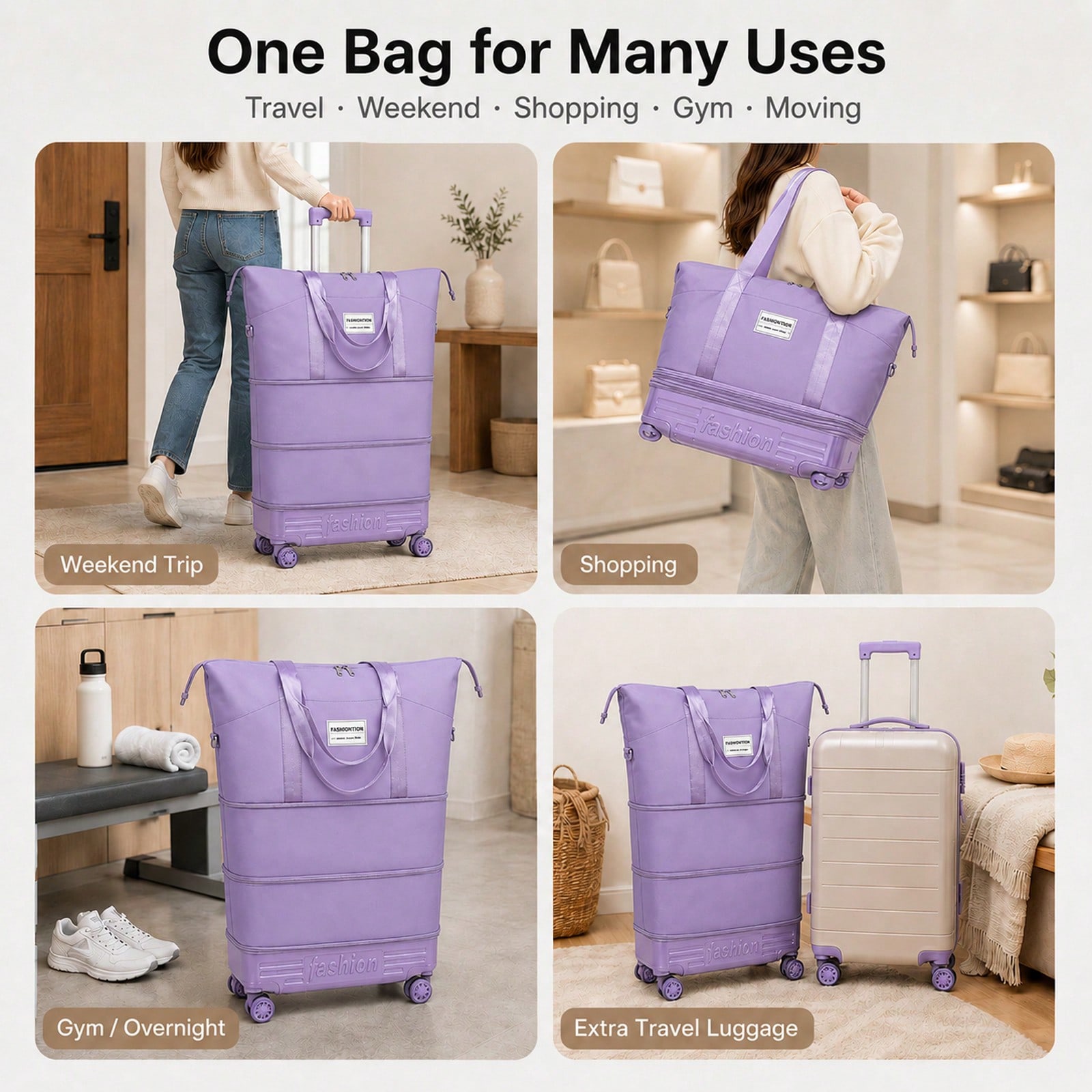 กระเป๋าเดินทางแบบมีล้อที่สามาร - Foldable Rolling Luggage Bag บทวิจารณ์และราคา