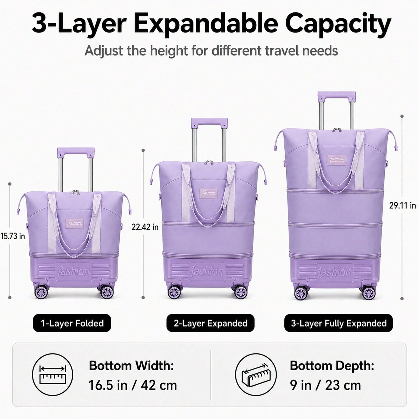 กระเป๋าเดินทางแบบมีล้อที่สามาร - Foldable Rolling Luggage Bag บทวิจารณ์และราคา