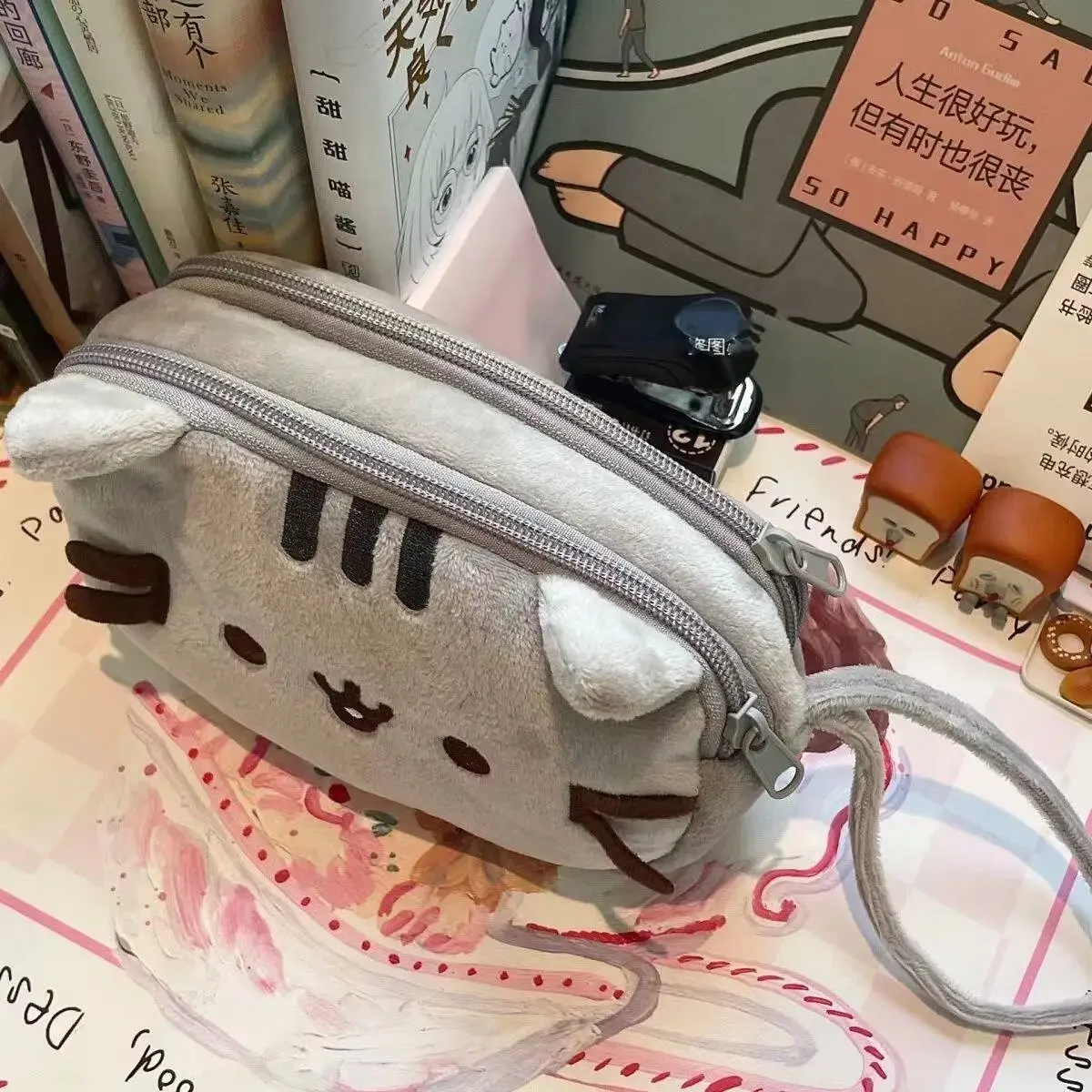 กระเป๋าดินสอลายการ์ตูนแมวอ้วนค - Cosmetic Bags บทวิจารณ์และราคา